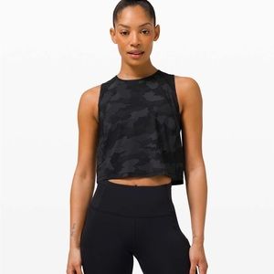 Lululemon Camo Cropped Sculpt Tank Size 6
